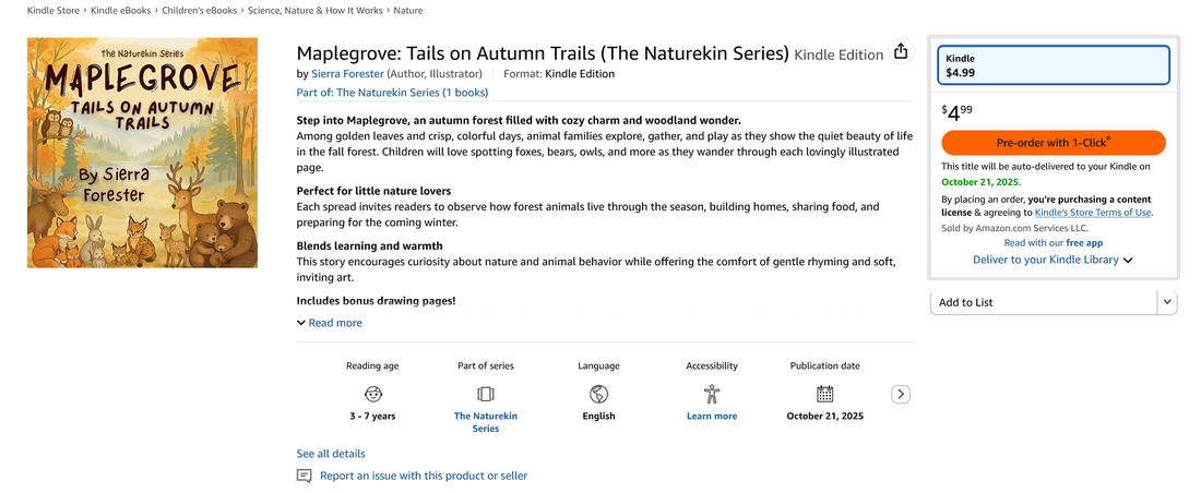 Ebook of Maplegrove: Tails on Autumn Trails is now available for Pre-Order!!