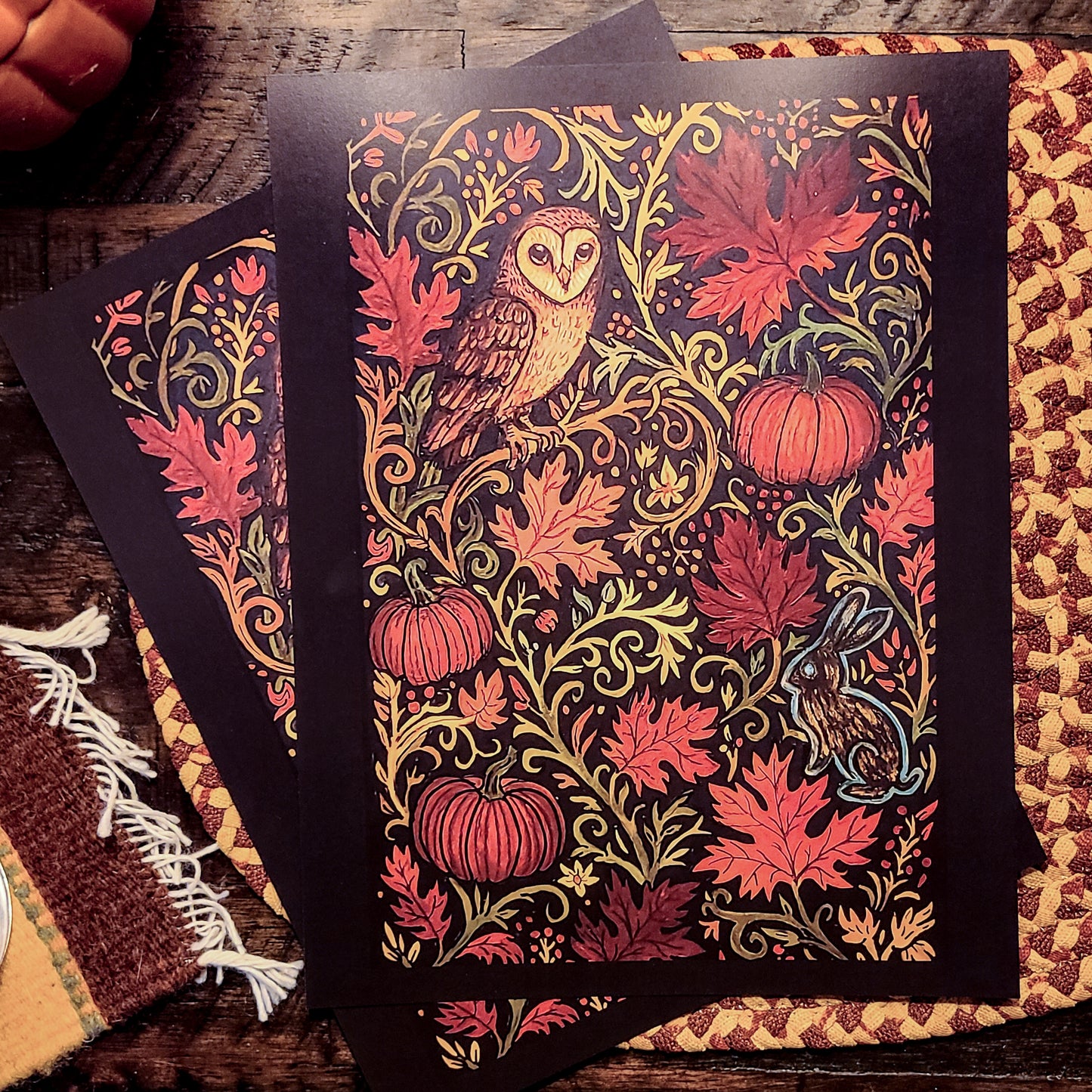 Autumn Woodland Owl | Art Print