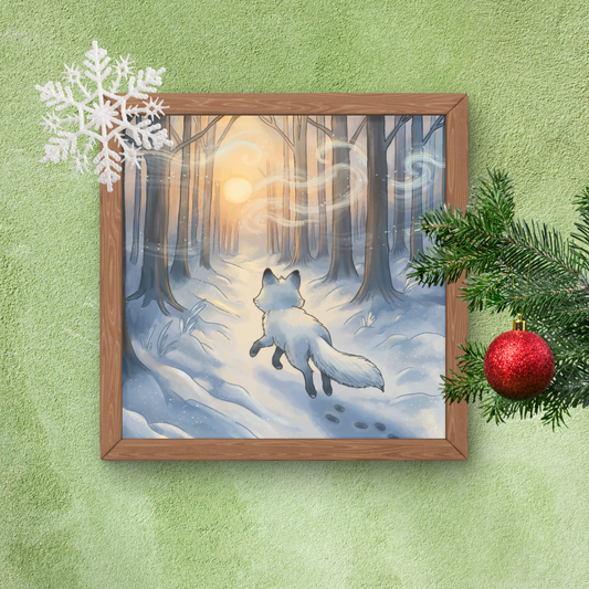 Winter Arctic Fox | Woodland Art Print