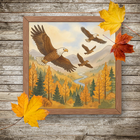 Autumn Eagles | Woodland Art Print