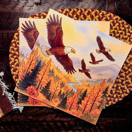 Autumn Eagles | Woodland Art Print