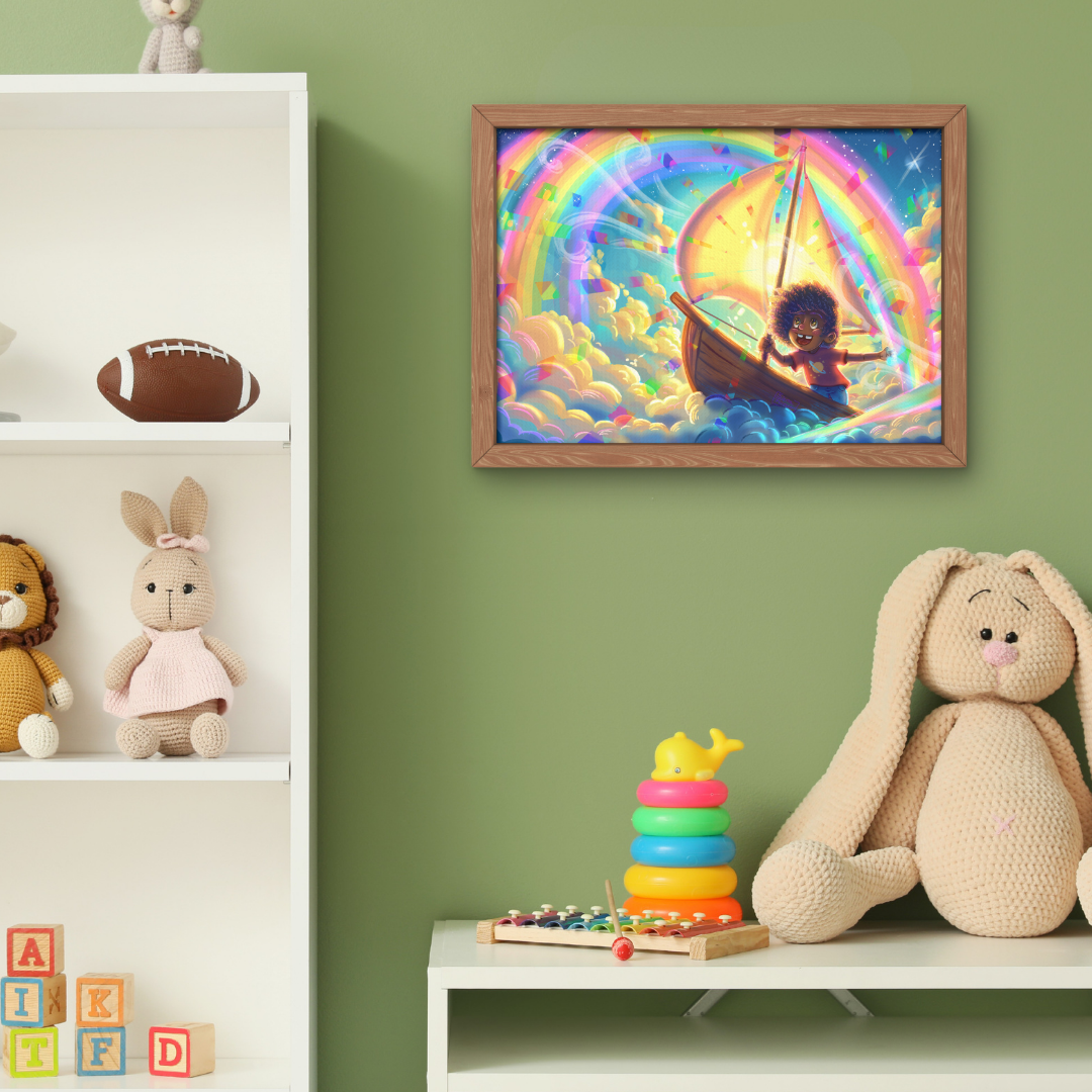 Sailng the Clouds | Children's Wall Art Print