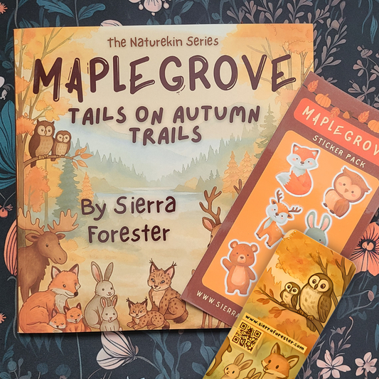SIGNED Maplegrove: Tails on Autumn Trails | Paperback Book with Goodies