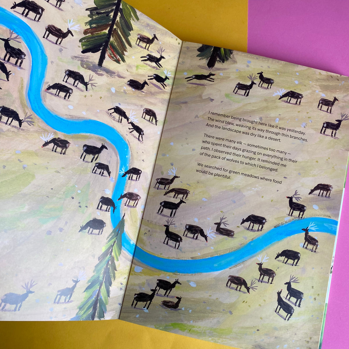 The Art of Rewilding: The Return of Yellowstone’s Wolves by Nadja Belhadj | Hardcover | Children's Book